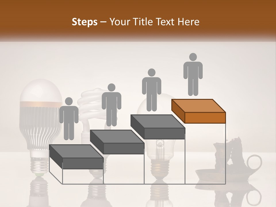 A Group Of Light Bulbs Sitting On Top Of A Table PowerPoint Template