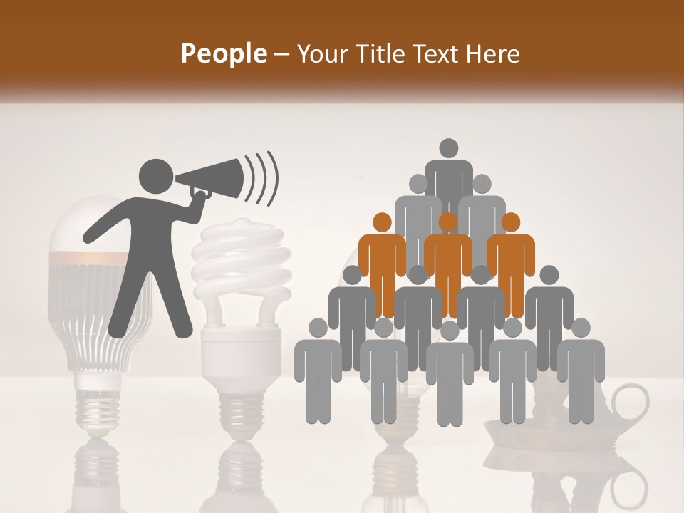 A Group Of Light Bulbs Sitting On Top Of A Table PowerPoint Template