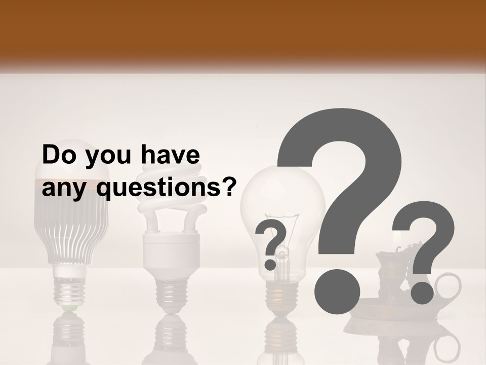 A Group Of Light Bulbs Sitting On Top Of A Table PowerPoint Template