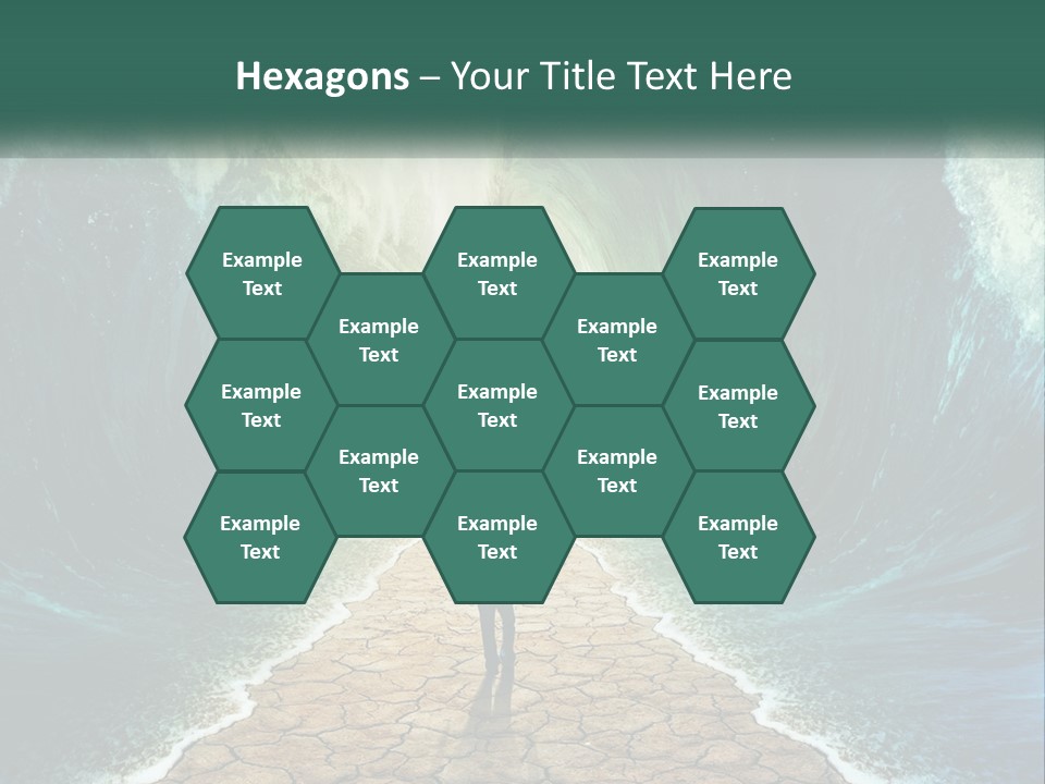 A Man Standing In Front Of A Large Wave PowerPoint Template