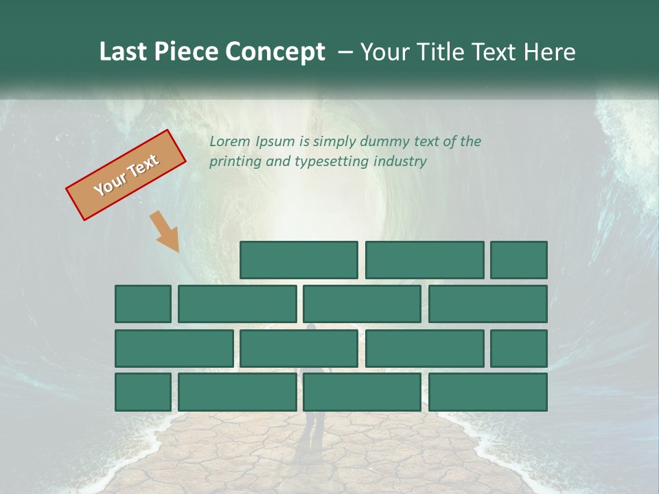 A Man Standing In Front Of A Large Wave PowerPoint Template