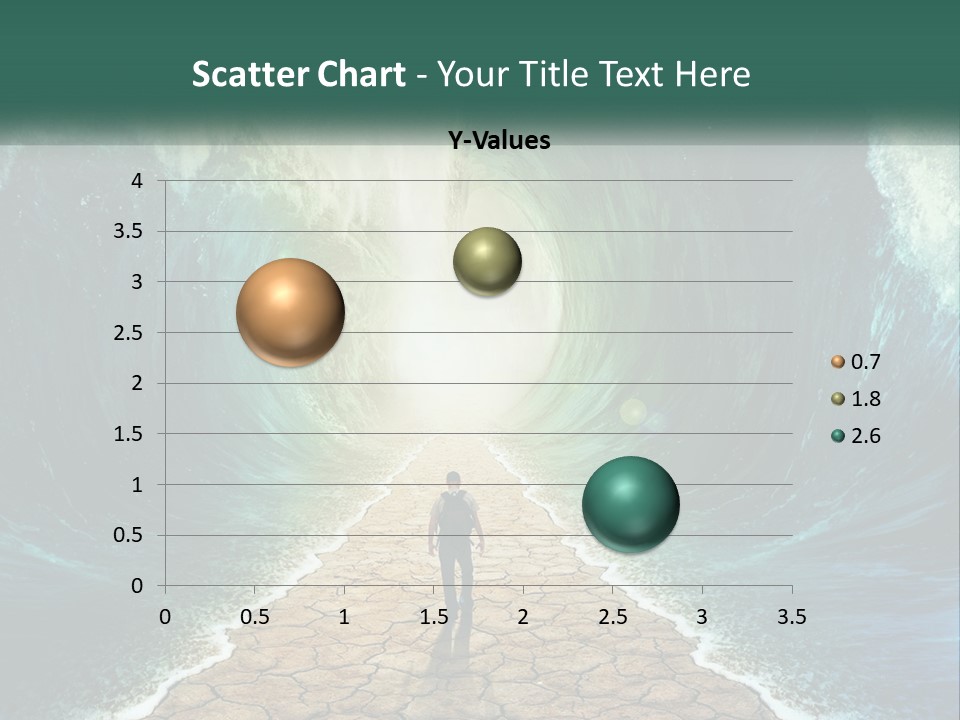 A Man Standing In Front Of A Large Wave PowerPoint Template