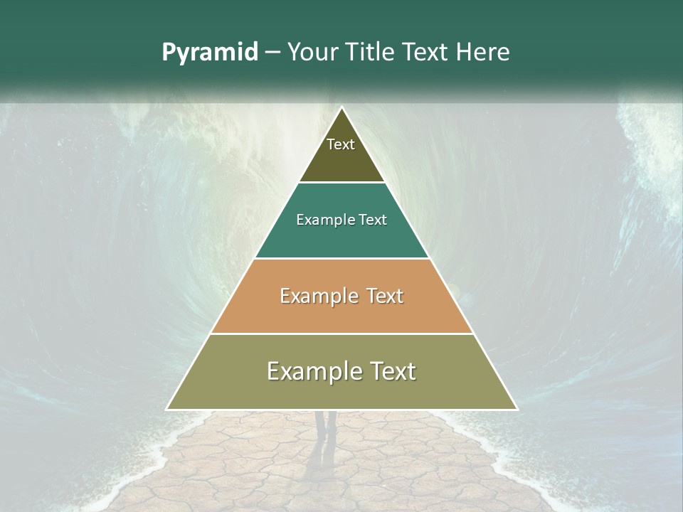 A Man Standing In Front Of A Large Wave PowerPoint Template
