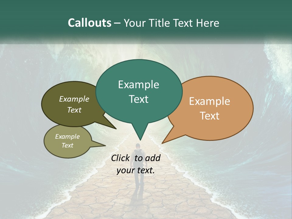 A Man Standing In Front Of A Large Wave PowerPoint Template