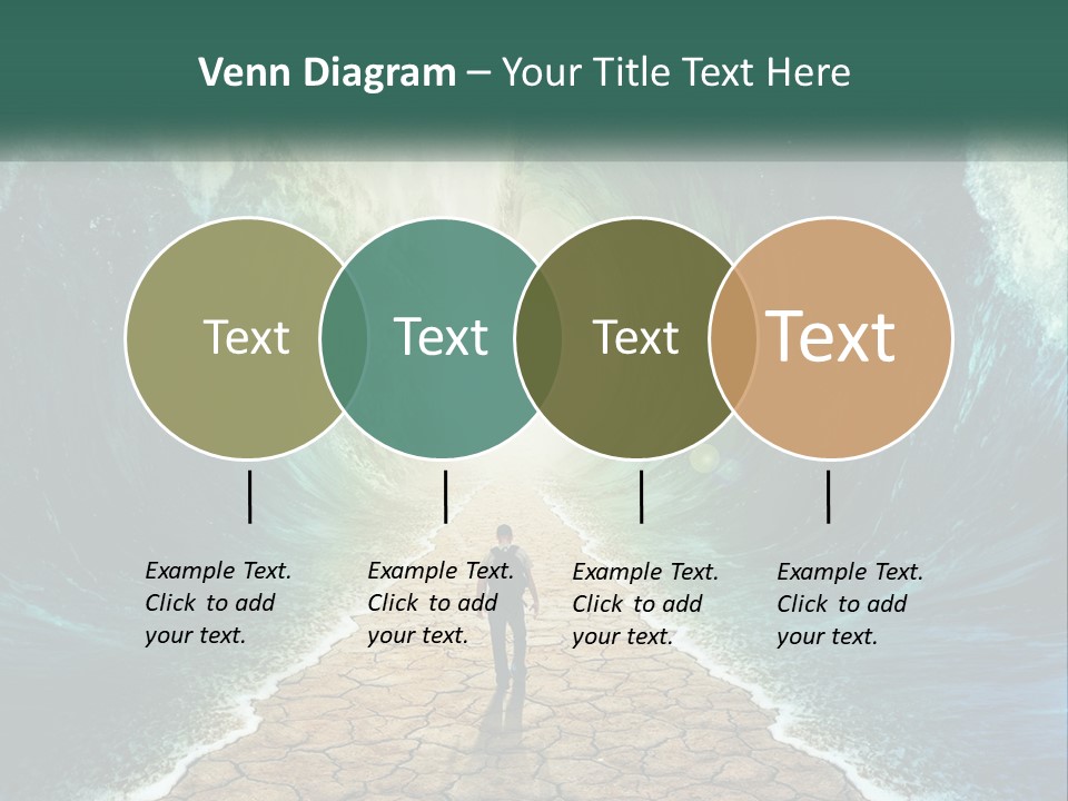 A Man Standing In Front Of A Large Wave PowerPoint Template