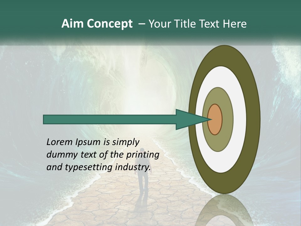 A Man Standing In Front Of A Large Wave PowerPoint Template
