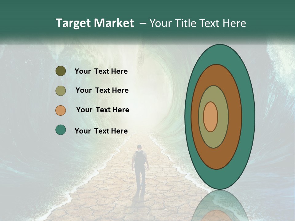 A Man Standing In Front Of A Large Wave PowerPoint Template