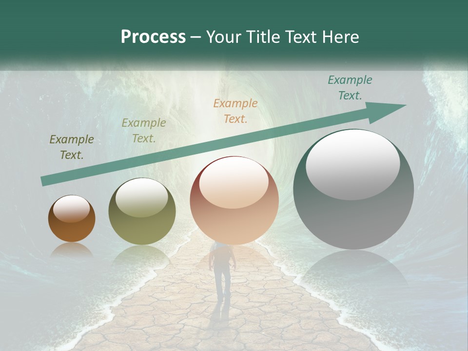 A Man Standing In Front Of A Large Wave PowerPoint Template