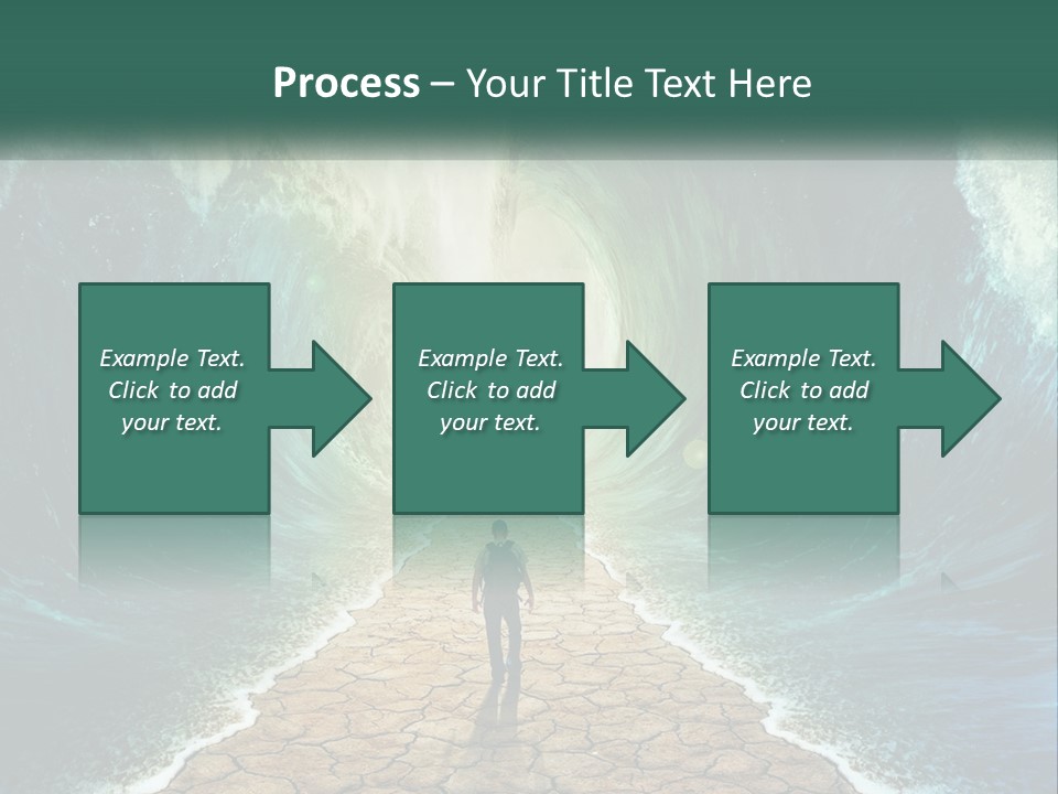 A Man Standing In Front Of A Large Wave PowerPoint Template