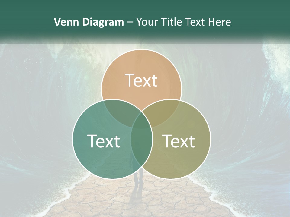 A Man Standing In Front Of A Large Wave PowerPoint Template