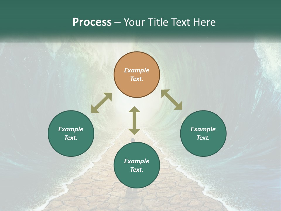 A Man Standing In Front Of A Large Wave PowerPoint Template