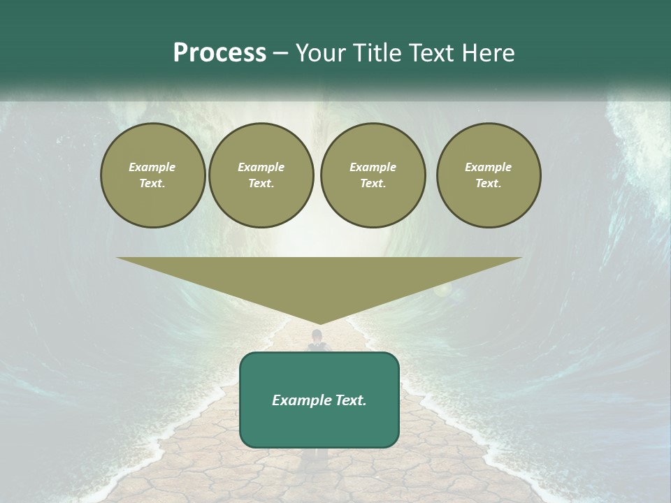 A Man Standing In Front Of A Large Wave PowerPoint Template