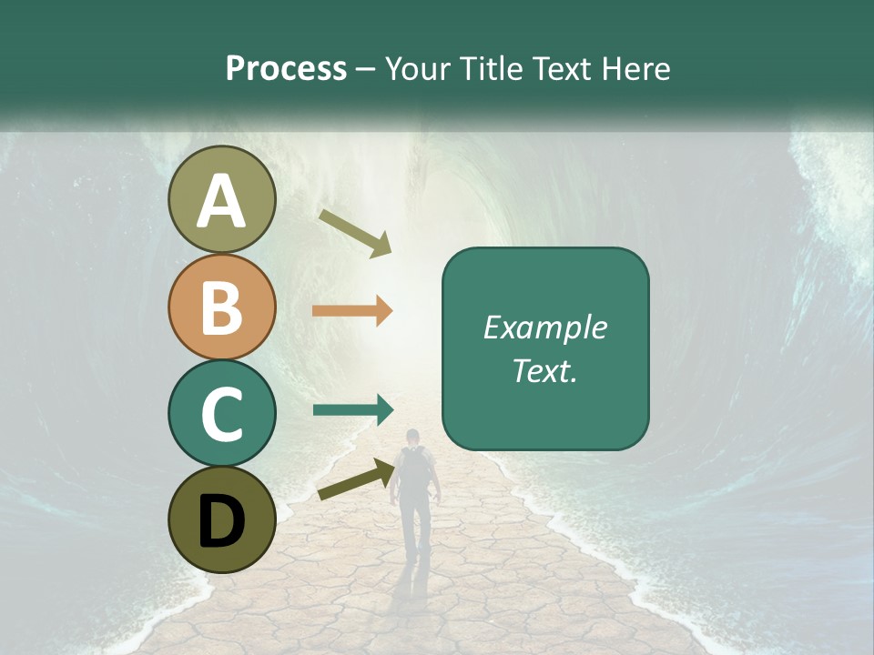 A Man Standing In Front Of A Large Wave PowerPoint Template