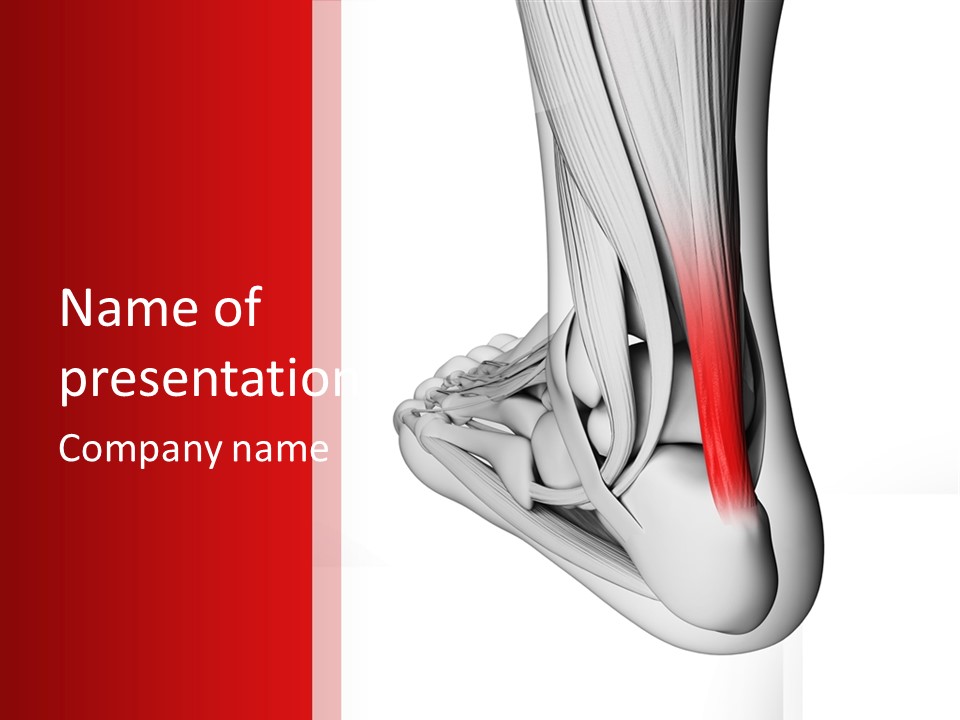 A Medical Powerpoint Presentation With A Picture Of A Foot PowerPoint Template