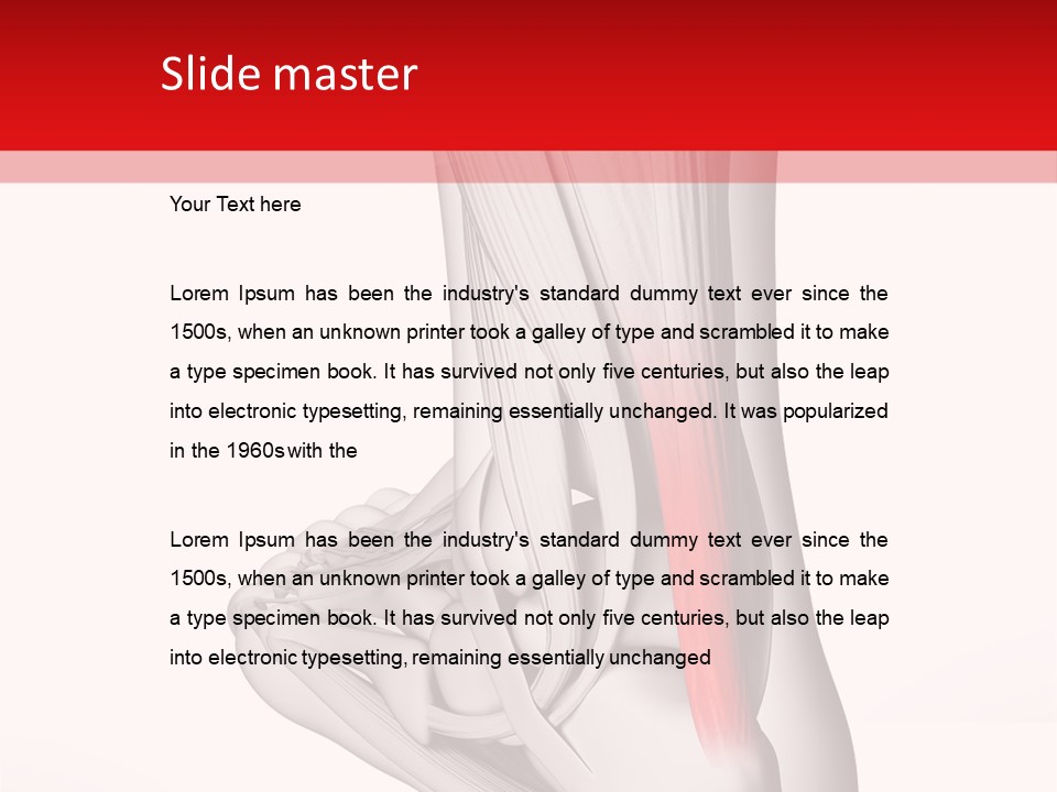 A Medical Powerpoint Presentation With A Picture Of A Foot PowerPoint Template