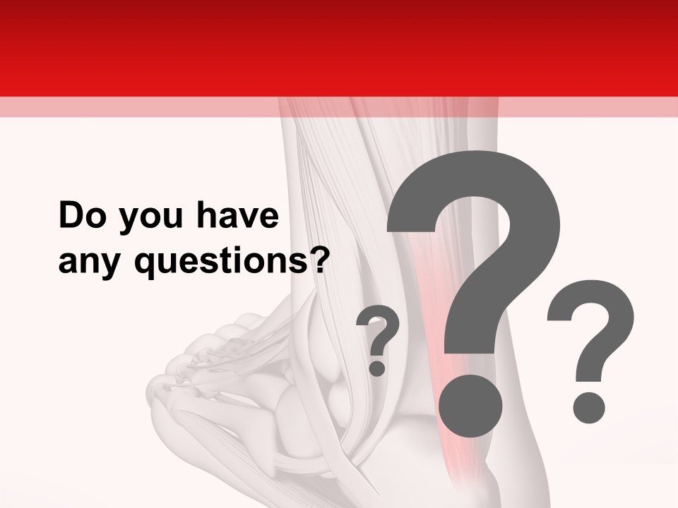 A Medical Powerpoint Presentation With A Picture Of A Foot PowerPoint Template