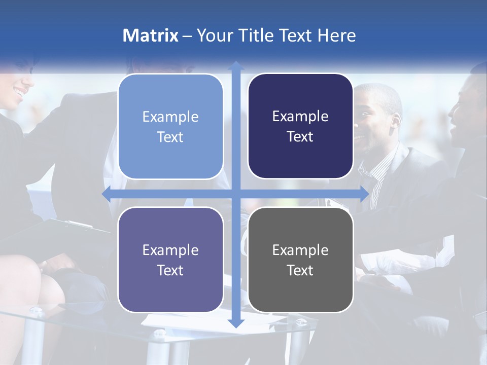 A Group Of Business People Shaking Hands Over A Table PowerPoint Template