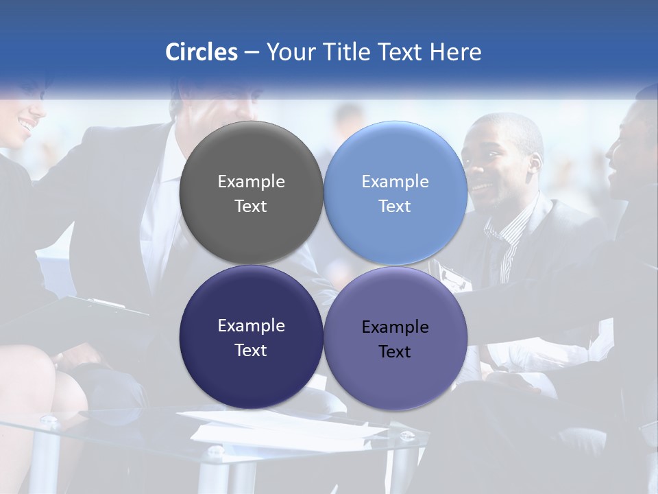 A Group Of Business People Shaking Hands Over A Table PowerPoint Template