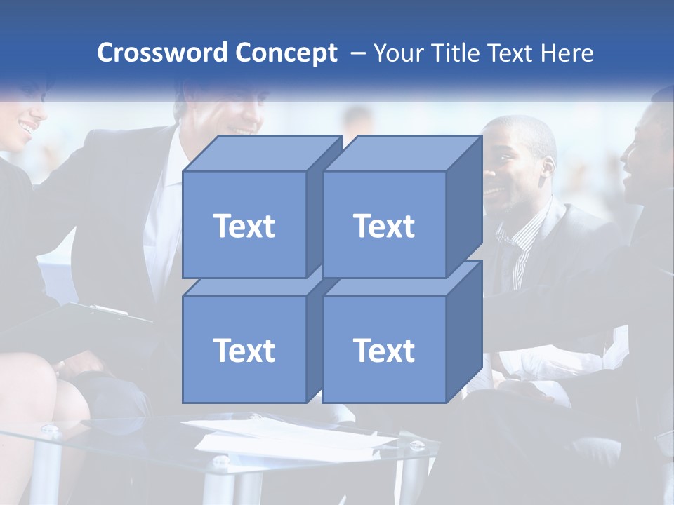 A Group Of Business People Shaking Hands Over A Table PowerPoint Template