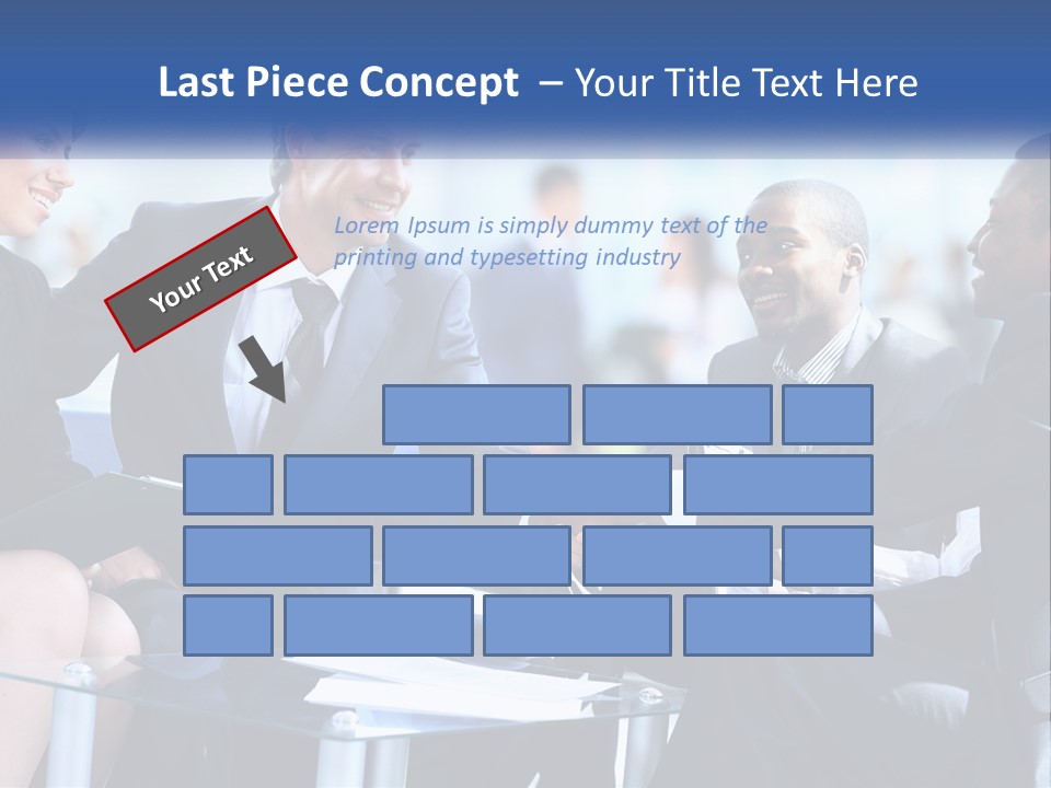 A Group Of Business People Shaking Hands Over A Table PowerPoint Template