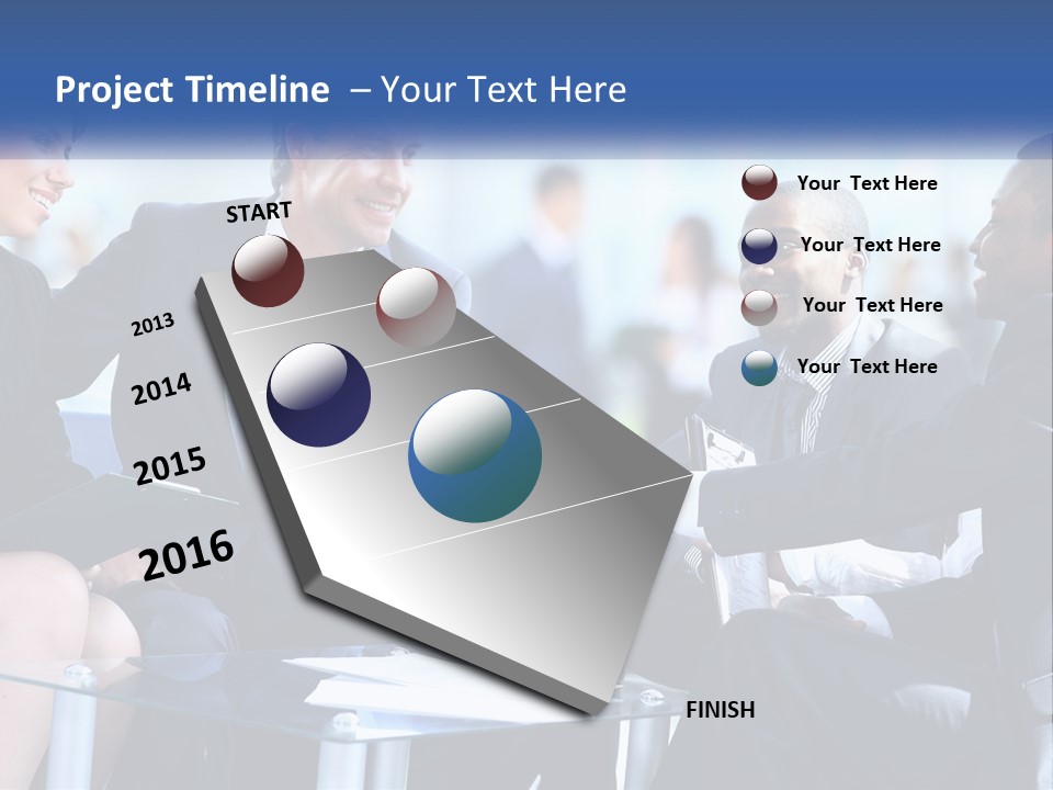 A Group Of Business People Shaking Hands Over A Table PowerPoint Template