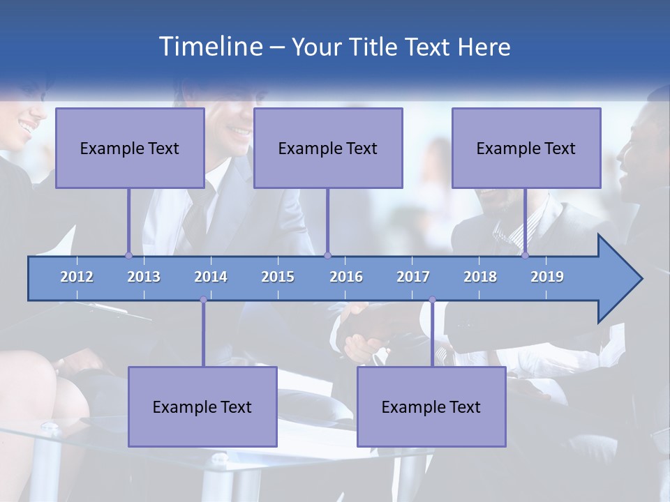 A Group Of Business People Shaking Hands Over A Table PowerPoint Template