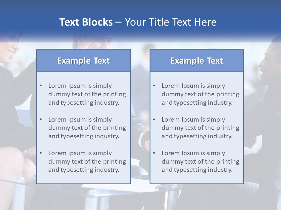 A Group Of Business People Shaking Hands Over A Table PowerPoint Template