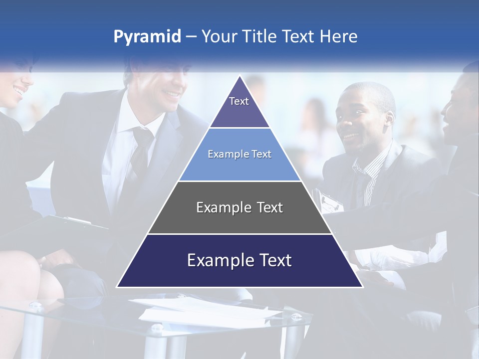 A Group Of Business People Shaking Hands Over A Table PowerPoint Template