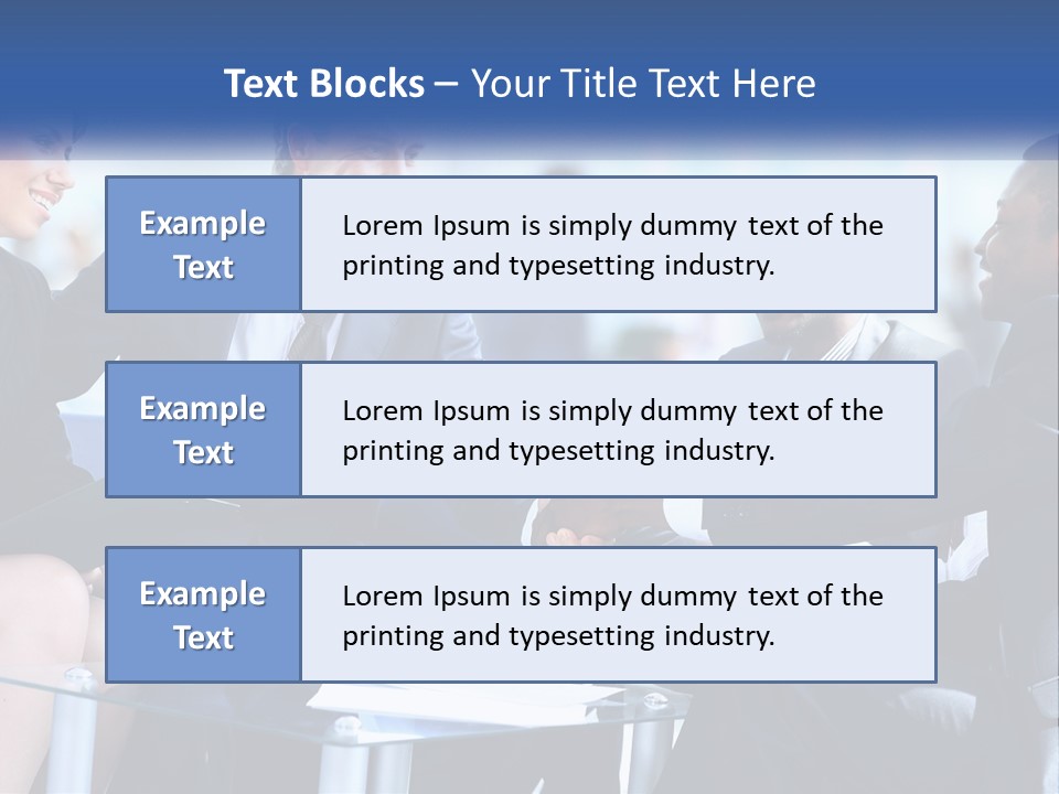 A Group Of Business People Shaking Hands Over A Table PowerPoint Template