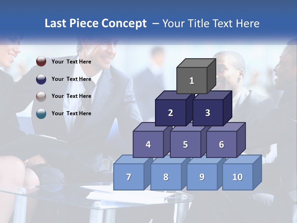 A Group Of Business People Shaking Hands Over A Table PowerPoint Template
