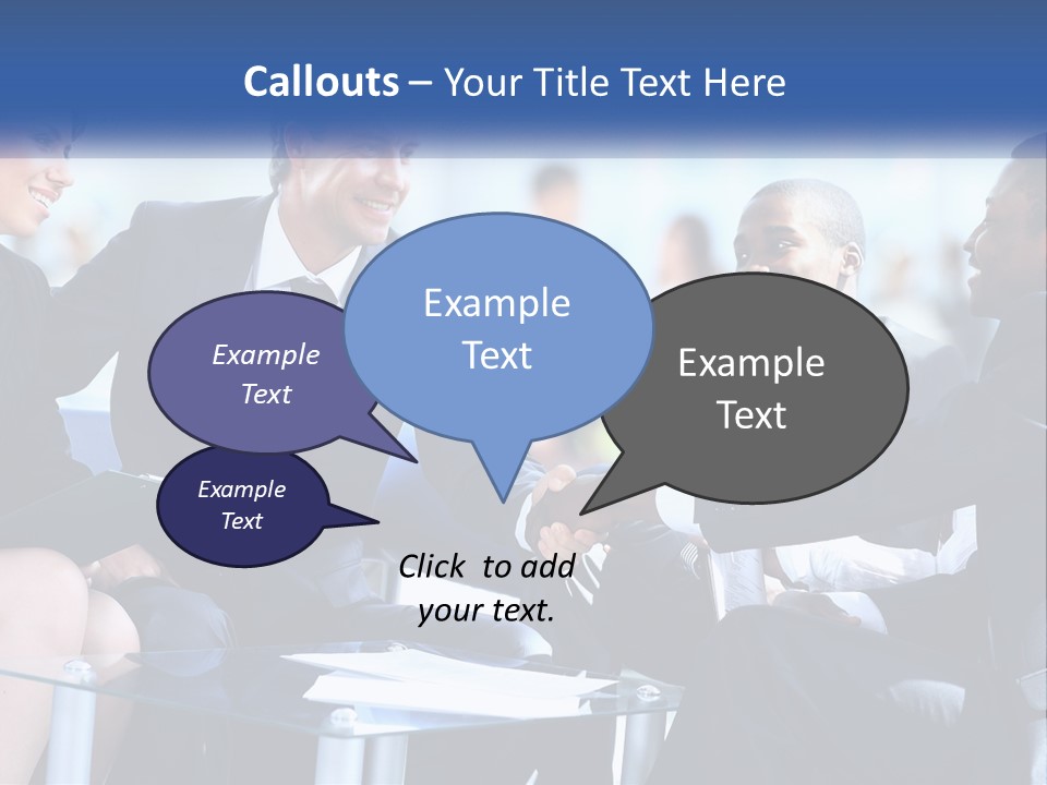 A Group Of Business People Shaking Hands Over A Table PowerPoint Template