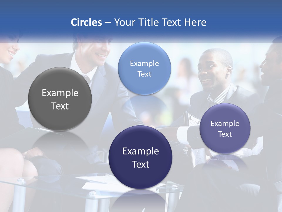 A Group Of Business People Shaking Hands Over A Table PowerPoint Template
