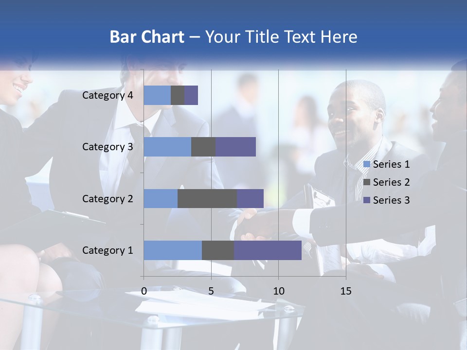 A Group Of Business People Shaking Hands Over A Table PowerPoint Template