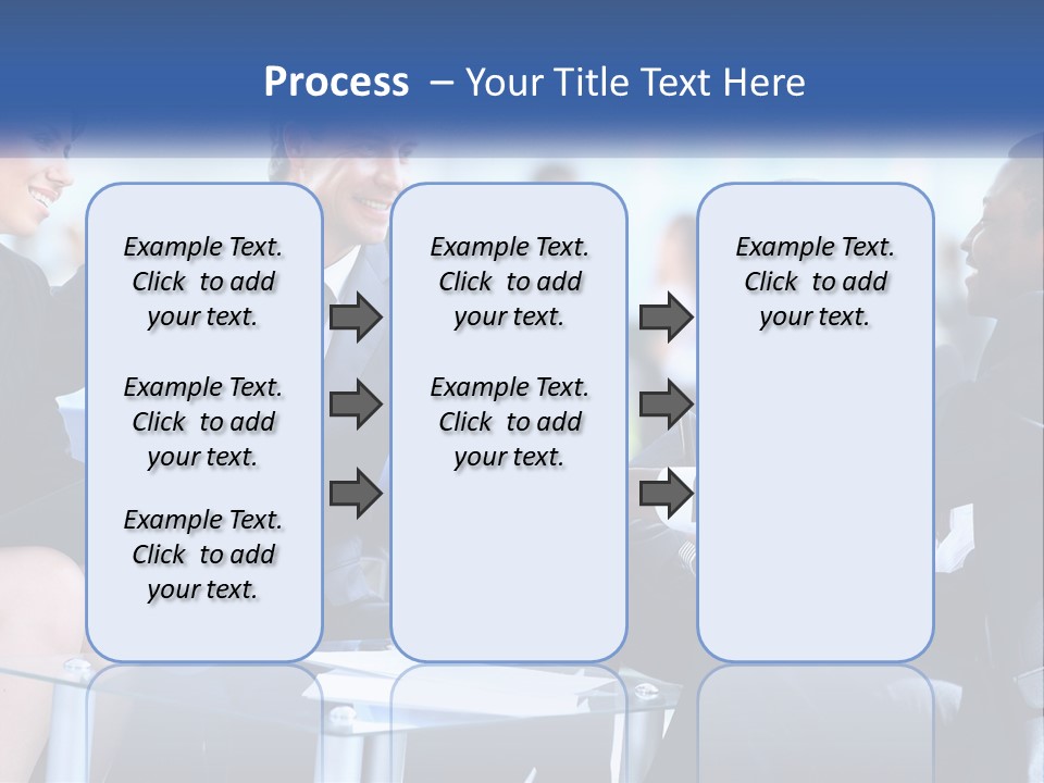 A Group Of Business People Shaking Hands Over A Table PowerPoint Template