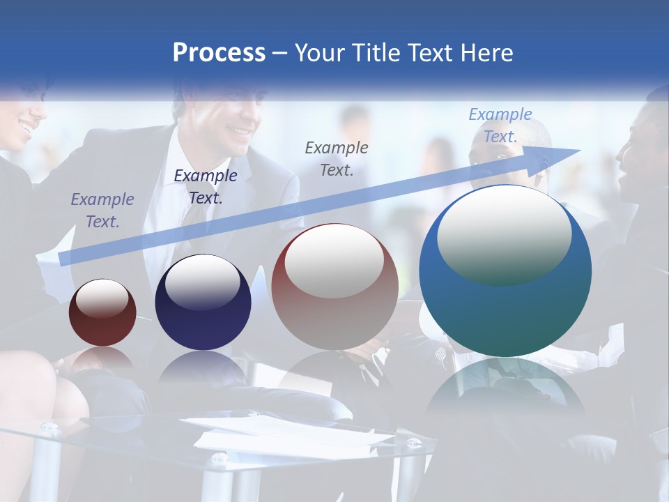 A Group Of Business People Shaking Hands Over A Table PowerPoint Template