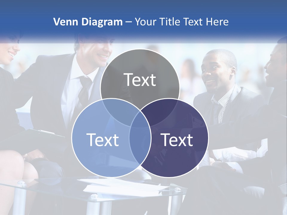 A Group Of Business People Shaking Hands Over A Table PowerPoint Template