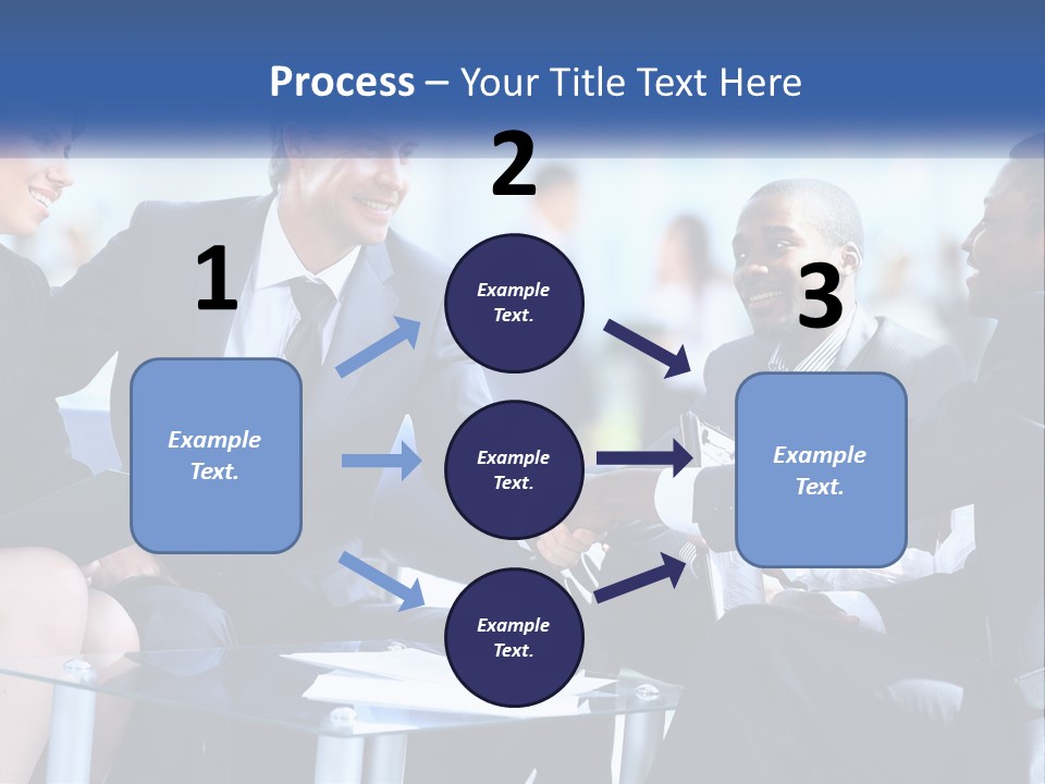 A Group Of Business People Shaking Hands Over A Table PowerPoint Template
