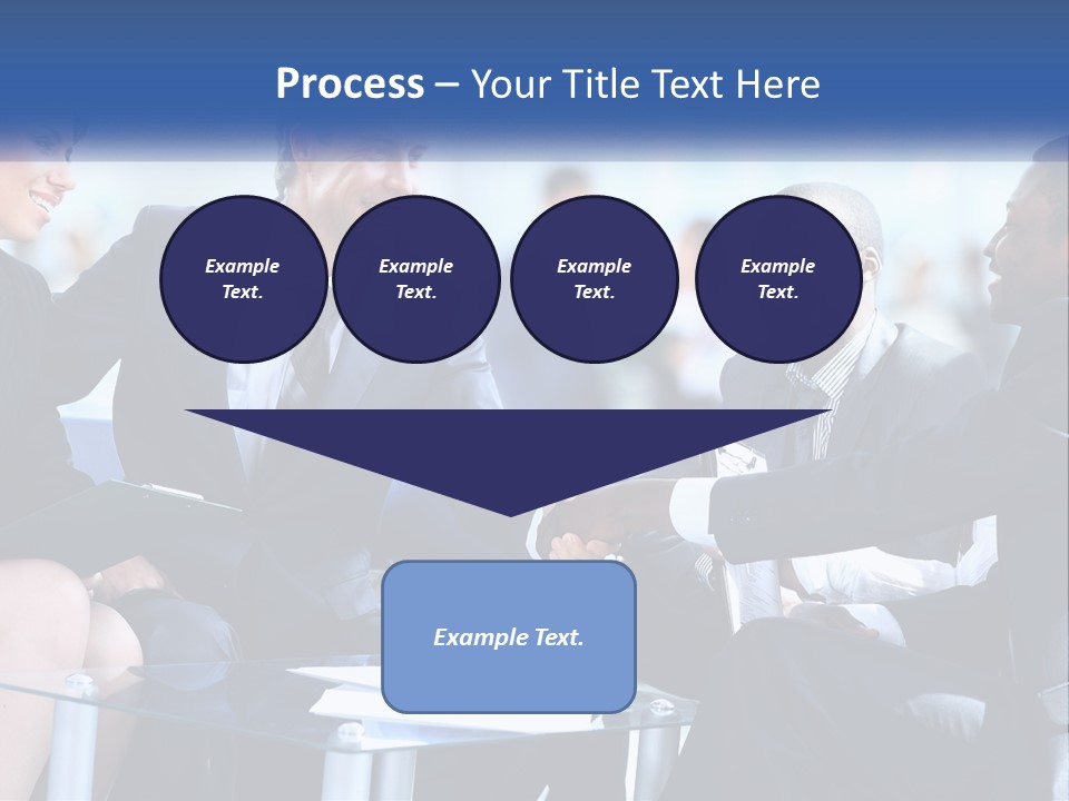 A Group Of Business People Shaking Hands Over A Table PowerPoint Template