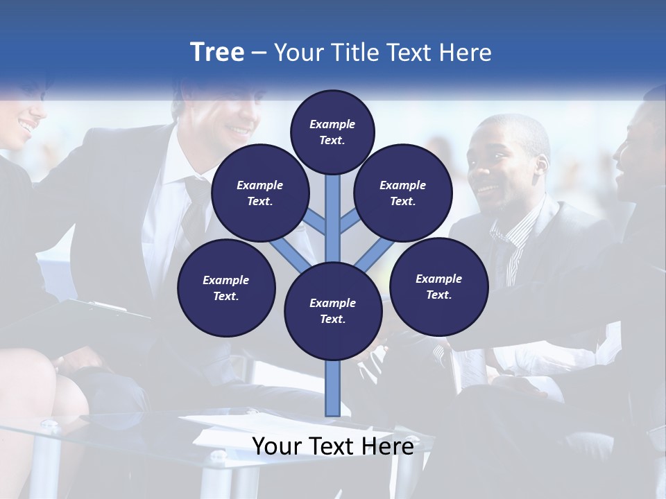 A Group Of Business People Shaking Hands Over A Table PowerPoint Template