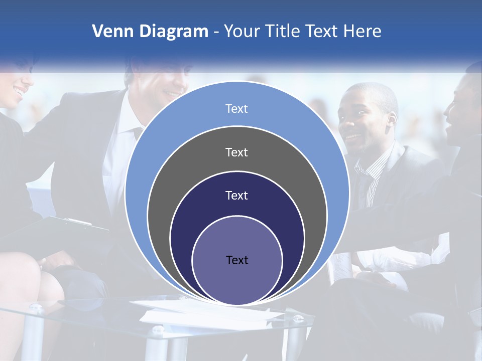 A Group Of Business People Shaking Hands Over A Table PowerPoint Template