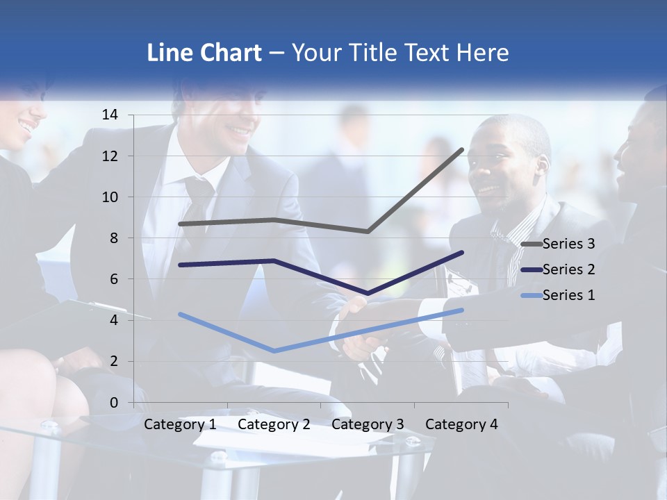 A Group Of Business People Shaking Hands Over A Table PowerPoint Template