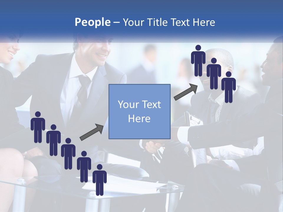 A Group Of Business People Shaking Hands Over A Table PowerPoint Template