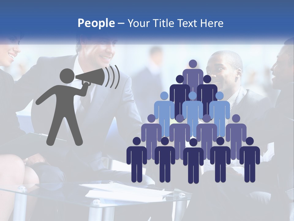 A Group Of Business People Shaking Hands Over A Table PowerPoint Template