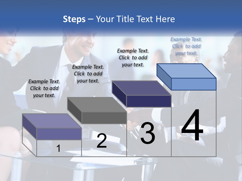 A Group Of Business People Shaking Hands Over A Table PowerPoint Template