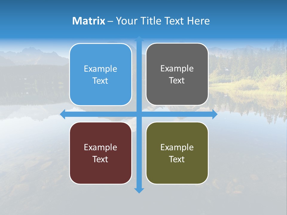 A Lake With Mountains In The Background And A Blue Sky PowerPoint Template