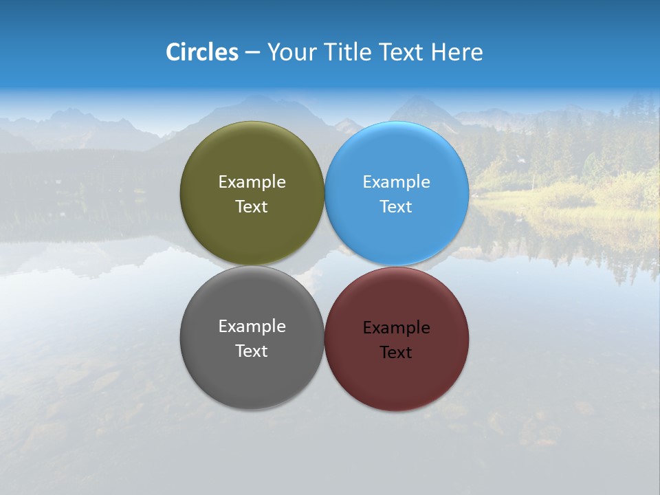 A Lake With Mountains In The Background And A Blue Sky PowerPoint Template