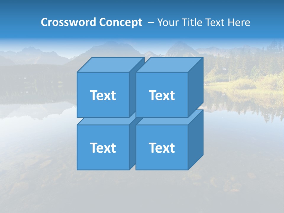 A Lake With Mountains In The Background And A Blue Sky PowerPoint Template