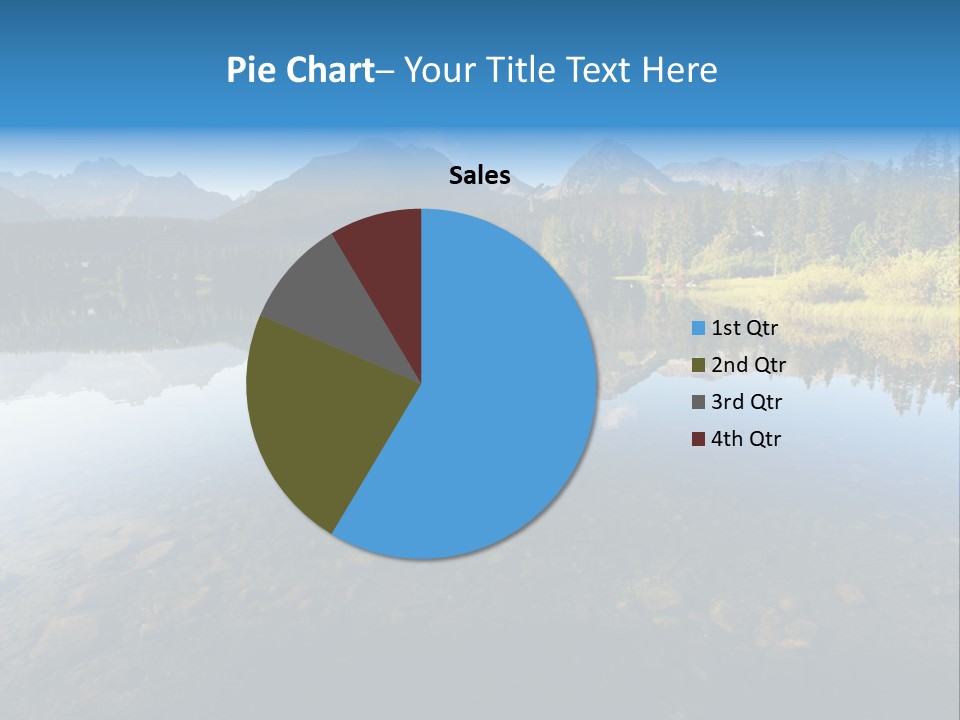 A Lake With Mountains In The Background And A Blue Sky PowerPoint Template