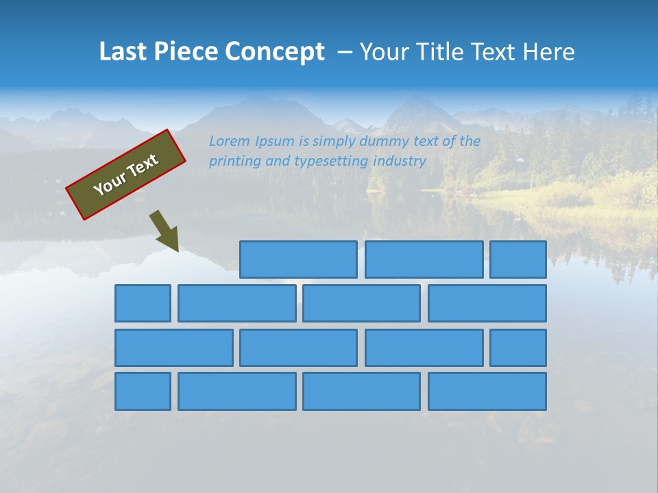 A Lake With Mountains In The Background And A Blue Sky PowerPoint Template