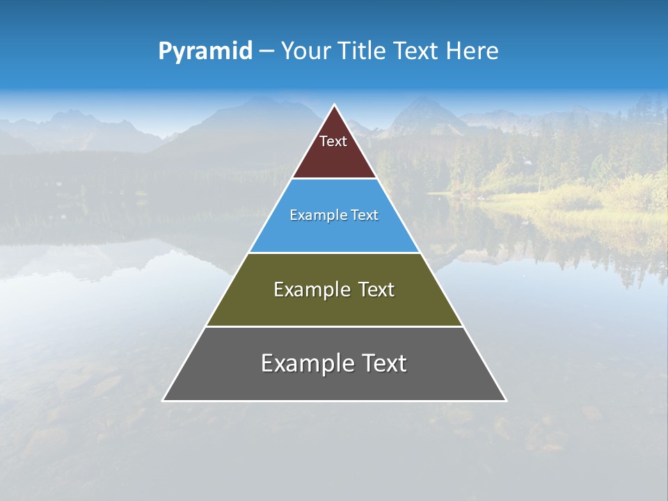 A Lake With Mountains In The Background And A Blue Sky PowerPoint Template